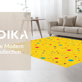 Joyful Abstract Color Splash Motif(Yellow)