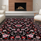 Contemporary Floral Geometric Fusion(Black)