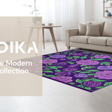 Ultra Soft Area Rug, Non Slip, Stain Resistant, Washable Area Rugs for Living Room, Bedroom, Luxurious Modern Artistic Blend(Purple)
