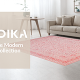 Ultra Soft Area Rug, Non Slip, Stain Resistant, Washable Area Rugs for Living Room, Bedroom, Aesthetic Ribbon Loop Rug Featuring Whimsical Bow-Inspired Pattern Design(Pink)