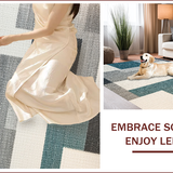 Ultra Soft Area Rug, Non Slip, Stain Resistant, Washable Area Rugs for Living Room, Bedroom, Contemporary Minimalist Bedroom Washable Area Carpet(Gray)