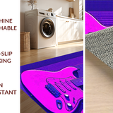 Ultra Soft Area Rug, Non Slip, Stain Resistant, Washable Area Rugs for Living Room, Bedroom, Dynamic Color Splash Design(Purple)