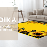 Ultra Soft Area Rug, Non Slip, Stain Resistant, Washable Area Rugs for Living Room, Bedroom, Whimsical Butterfly Patterned Accent(Yellow)
