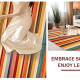 Ultra Soft Area Rug, Non Slip, Stain Resistant, Washable Area Rugs for Living Room, Bedroom, Vibrant Earth Tone Patterns(Orange)