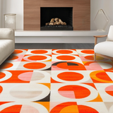 Ultra Soft Area Rug, Non Slip, Stain Resistant, Washable Area Rugs for Living Room, Bedroom, Lively Color Splash Learning Canvas(Orange)