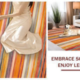Ultra Soft Area Rug, Non Slip, Stain Resistant, Washable Area Rugs for Living Room, Bedroom, Contemporary Distressed Pattern Play(Orange)