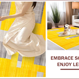 Ultra Soft Area Rug, Non Slip, Stain Resistant, Washable Area Rugs for Living Room, Bedroom, Chic Lattice Pattern in Yellow(Yellow)