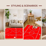 Eye Catching Court Layout Art(Red)