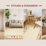 Charming Round Alphabet Motif(Beige)