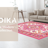 Vibrant Symmetrical Floral Design(White)