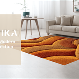 Ultra Soft Area Rug, Non Slip, Stain Resistant, Washable Area Rugs for Living Room, Bedroom, Brown Abstract Circle Design Entryway Stain-Resistant Carpet(Brown)