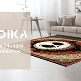 Ultra Soft Area Rug, Non Slip, Stain Resistant, Washable Area Rugs for Living Room, Bedroom, Charming Cartoonish Horror Aesthetic(Brown)