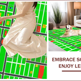 Ultra Soft Area Rug, Non Slip, Stain Resistant, Washable Area Rugs for Living Room, Bedroom, Vibrant Interactive City Map Visual(Green)