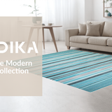 Eclectic Aqua Striped Motif(Blue)