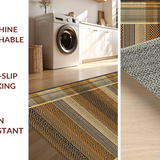 Ultra Soft Area Rug, Non Slip, Stain Resistant, Washable Area Rugs for Living Room, Bedroom, Cozy Textured Rustic Charm(Brown)