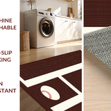 Ultra Soft Area Rug, Non Slip, Stain Resistant, Washable Area Rugs for Living Room, Bedroom, Whimsical Child-Friendly Baseball Design(Brown)