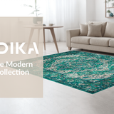 Distressed Floral Medallion Delight(Green)