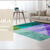 Ultra Soft Area Rug, Non Slip, Stain Resistant, Washable Area Rugs for Living Room, Bedroom, Vibrant Retro Home Office Plush Area Rug(Green)