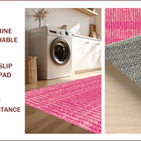 Ultra Soft Area Rug, Non Slip, Stain Resistant, Washable Area Rugs for Living Room, Bedroom, Boho Pink Floral Soft Playroom Rug(Pink)