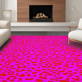 Ultra Soft Area Rug, Non Slip, Stain Resistant, Washable Area Rugs for Living Room, Bedroom, Cute Cartoonish Wildlife Fantasy(Pink)