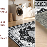 Chic Distressed Geometric Arrangement(Black)