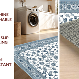 Ultra Soft Area Rug, Non Slip, Stain Resistant, Washable Area Rugs for Living Room, Bedroom, Stylish Transitional Geometric Shapes(White)