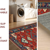 Ultra Soft Area Rug, Non Slip, Stain Resistant, Washable Area Rugs for Living Room, Bedroom, Cozy Textural Braided Visual(Red)