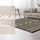 Ultra Soft Area Rug, Non Slip, Stain Resistant, Washable Area Rugs for Living Room, Bedroom, Elegant Southwestern Patterned Motif(Gray)