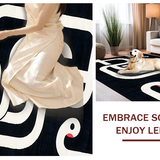 Artistic Off White Patterned Background(Black)