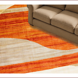 Ultra Soft Area Rug, Non Slip, Stain Resistant, Washable Area Rugs for Living Room, Bedroom, Vibrant Sun and Moon Aesthetic(Orange)