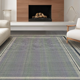 Ultra Soft Area Rug, Non Slip, Stain Resistant, Washable Area Rugs for Living Room, Bedroom, Sophisticated Lattice Dark Palette(Gray)