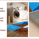 Ultra Soft Area Rug, Non Slip, Stain Resistant, Washable Area Rugs for Living Room, Bedroom, Abstract Modern Soft Non-Slip Living Room(Blue)
