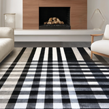 Ultra Soft Area Rug, Non Slip, Stain Resistant, Washable Area Rugs for Living Room, Bedroom, Striped Symphony Area Rug(Gray)