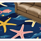 Brightly Colored Coastal Starfish Design(Blue)