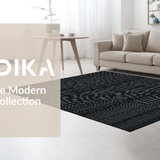 Casual Earthy Patterned Mat(Black)
