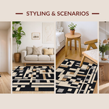 Stylish Neutral Toned Symmetrical Motif(Beige)