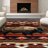 Ultra Soft Area Rug, Non Slip, Stain Resistant, Washable Area Rugs for Living Room, Bedroom, Charming Nature-Inspired Artwork(Red)