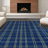 Elegant Gold Accents with Geometric Flair(Blue)