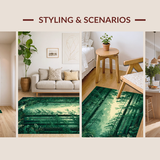 Floral Dark Green Retro Aesthetics(Green)