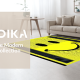 Ultra Soft Area Rug, Non Slip, Stain Resistant, Washable Area Rugs for Living Room, Bedroom, Elegant Monochrome Patterned Rug(Yellow)