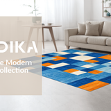 Funky Rainbow Fuzzy Geometry(Blue)