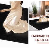 Ultra Soft Area Rug, Non Slip, Stain Resistant, Washable Area Rugs for Living Room, Bedroom, Contemporary Bow Rug - Unique Aesthetic Home Bathmat for Trendy Spaces(Black)