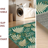 Ultra Soft Area Rug, Non Slip, Stain Resistant, Washable Area Rugs for Living Room, Bedroom, Trendy Whimsical Green Patterns(Green)