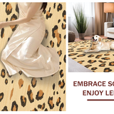 Ultra Soft Area Rug, Non Slip, Stain Resistant, Washable Area Rugs for Living Room, Bedroom, Safari Chic Animal Print Aesthetic(Beige)