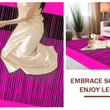 Ultra Soft Area Rug, Non Slip, Stain Resistant, Washable Area Rugs for Living Room, Bedroom, Lively Modern Striped Aesthetic(Pink)