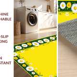 Ultra Soft Area Rug, Non Slip, Stain Resistant, Washable Area Rugs for Living Room, Bedroom, Rustic Garden-Inspired Decor(Yellow)