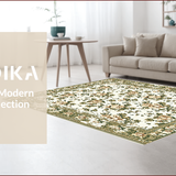 Ultra Soft Area Rug, Non Slip, Stain Resistant, Washable Area Rugs for Living Room, Bedroom, Neutral Floral Nursery Non Slip Washable Rug(Beige)