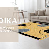 Ultra Soft Area Rug, Non Slip, Stain Resistant, Washable Area Rugs for Living Room, Bedroom, Sleek Contemporary Graphic Elements(Beige)