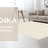 Ultra Soft Area Rug, Non Slip, Stain Resistant, Washable Area Rugs for Living Room, Bedroom, Contemporary Cozy Woven Delight(Beige)