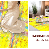 Ultra Soft Area Rug, Non Slip, Stain Resistant, Washable Area Rugs for Living Room, Bedroom, Rustic Warm Gradient Style(Yellow)